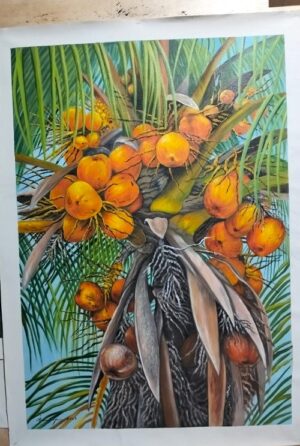 Lukisan kanvas kelapa 130x90 cm SIM